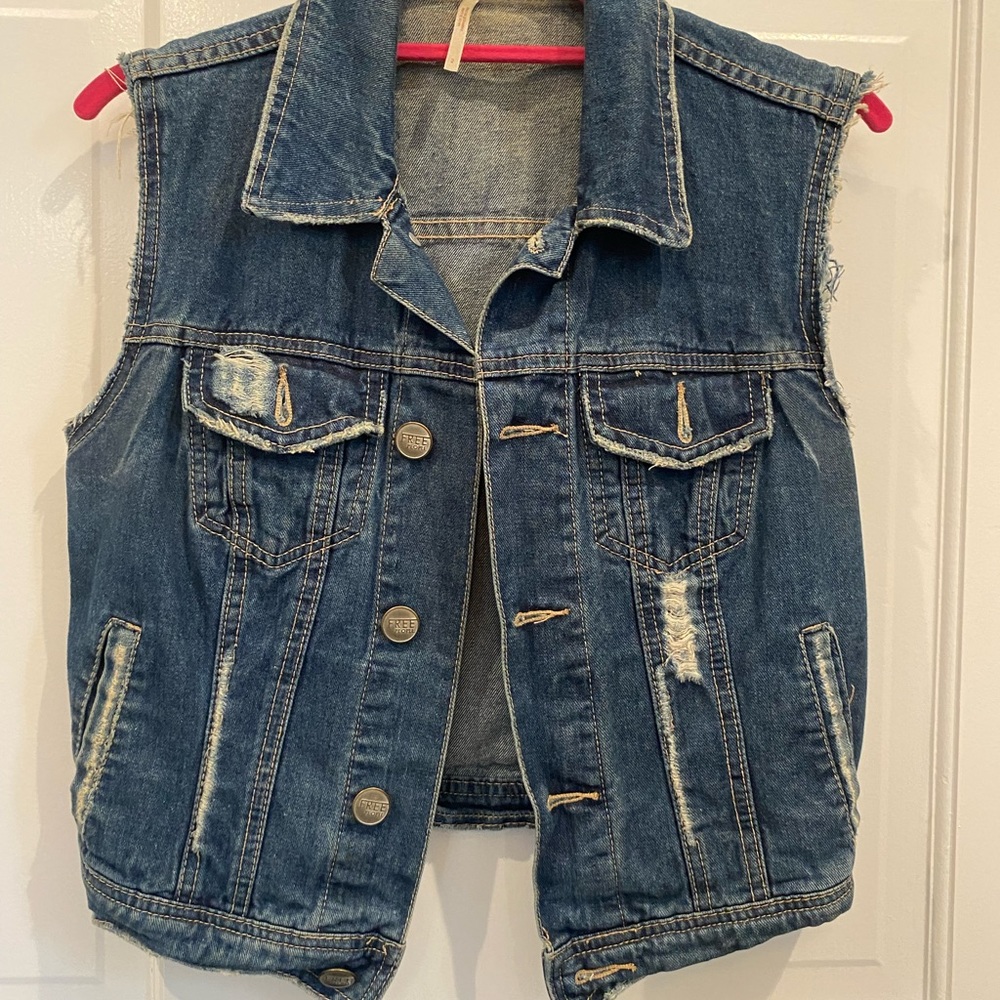 Free People Distressed vest